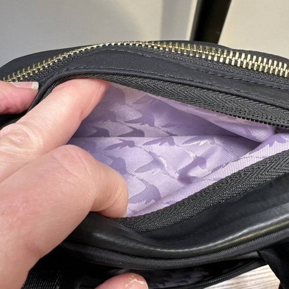 Lo‎ & Sons The Beacon Travel Backpack Black Purple Interior Bookbag Business